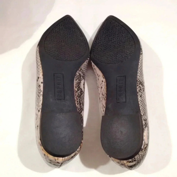 Esprit Pamela Snake Print Ballet Flats Grey Gray 6M - Picture 13 of 16
